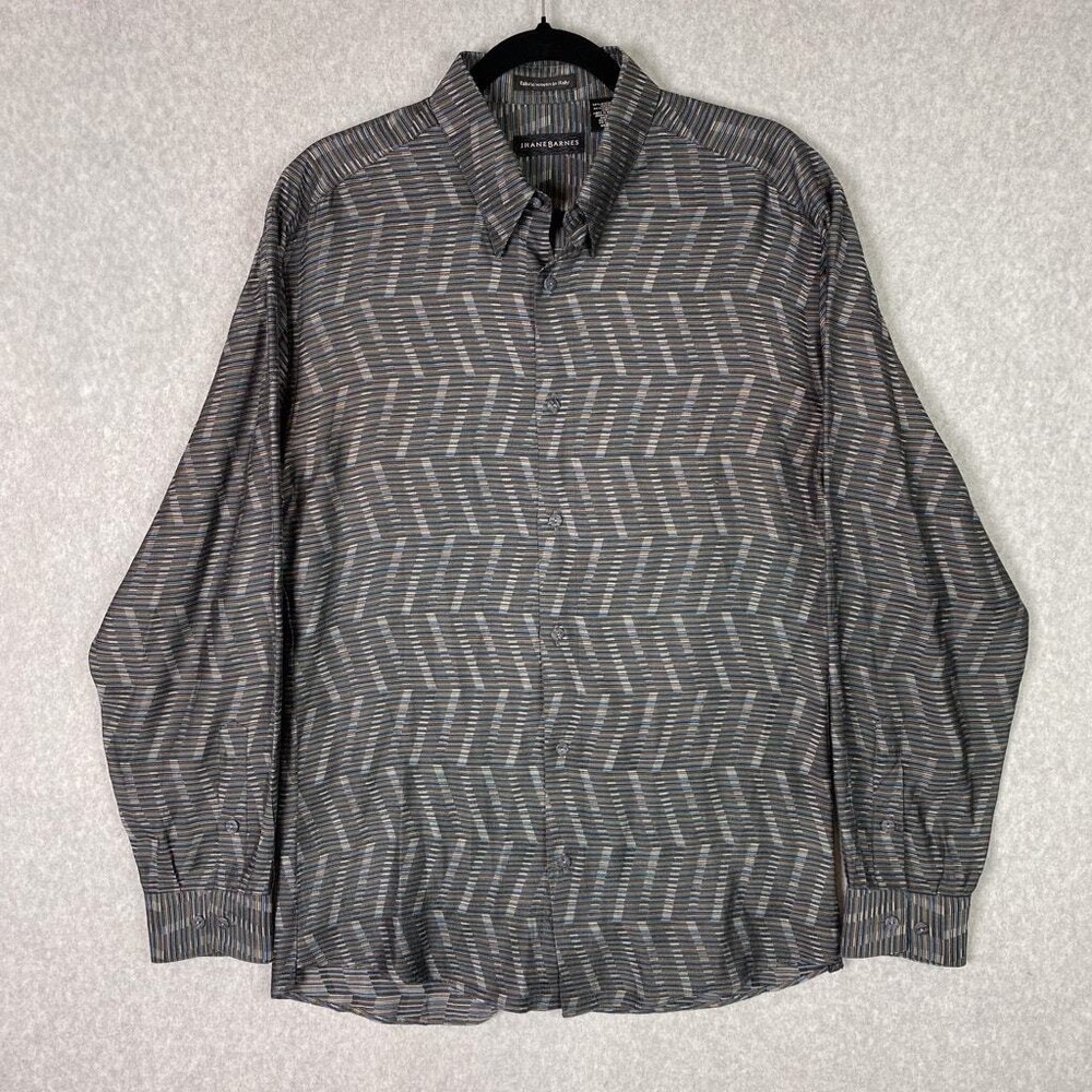 Vintage Jhane Barnes Shirt Mens M Multicolor Long Sleeve Button‎ Up